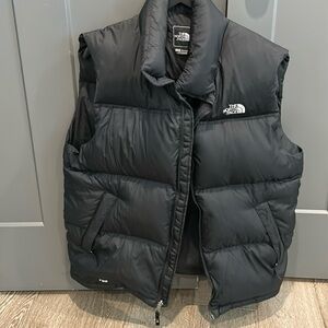 North face black puffer vest size L mens